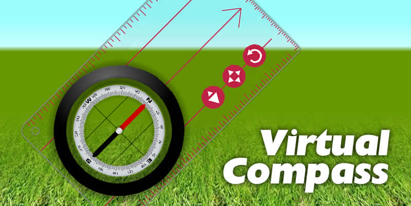 Virtual Compass, Fully Working Interactive Map Compass Simulator